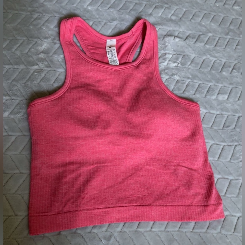 lululemon athletica Glaze Pink Ribbed ebb to street Racerback Tank Top